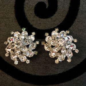 Vintage Rhinestone Clip-on Earrings